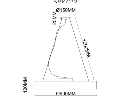 Подвесной светильник Edera WE510.02.723 Wertmark