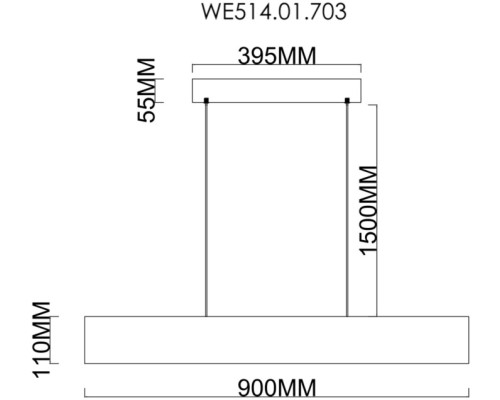 Подвесной светильник Edda WE514.01.703 Wertmark