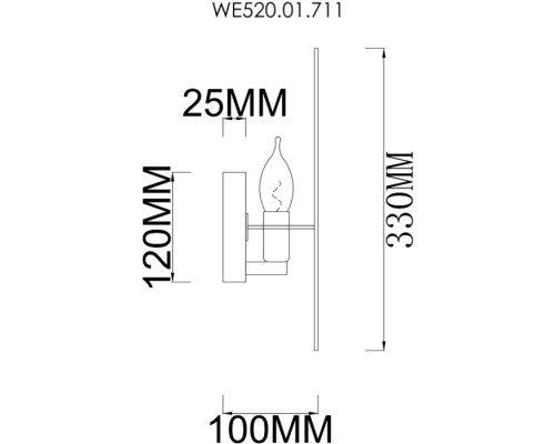 Настенный светильник Palma WE520.01.711 Wertmark
