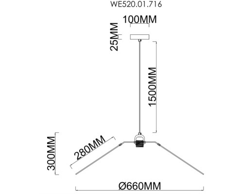 Подвесной светильник Palma WE520.01.716 Wertmark