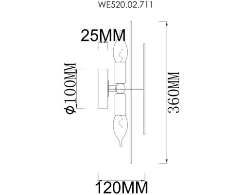Настенный светильник Palma WE520.02.711 Wertmark