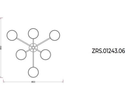 Потолочная люстра Lunar ZRS.01243.06 Zortes