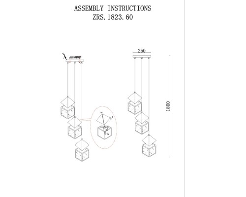 Подвесной светильник Ice Cube ZRS.1005.03 Zortes