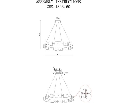 Подвесной светильник Loft ZRS.1802.80 Zortes