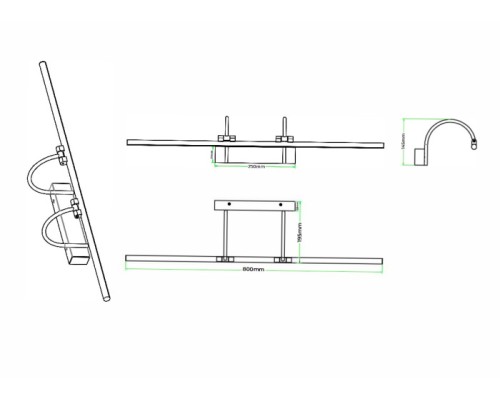Подсветка для картин Arche ZRS.2826.18 Zortes