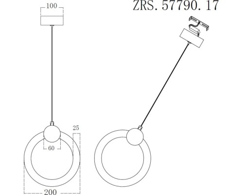 Подвесной светильник Auralia ZRS.57790.17 Zortes
