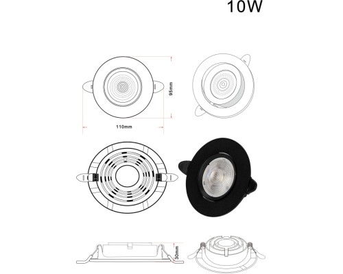 Точечный светильник Raiz ZRS.57795.5 Zortes