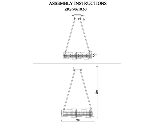 Подвесной светильник Cloud-Stone ZRS.90610.60 Zortes