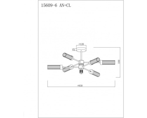 Потолочная люстра Evolution 15609-6 AN+CL iLamp