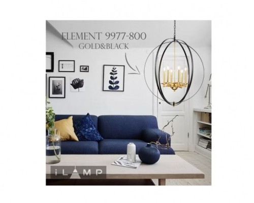 Подвесная люстра Element 9977-800 GL+BK iLamp