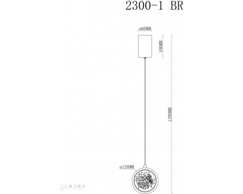 Подвесной светильник Sonos 2300-1 BR iLedex