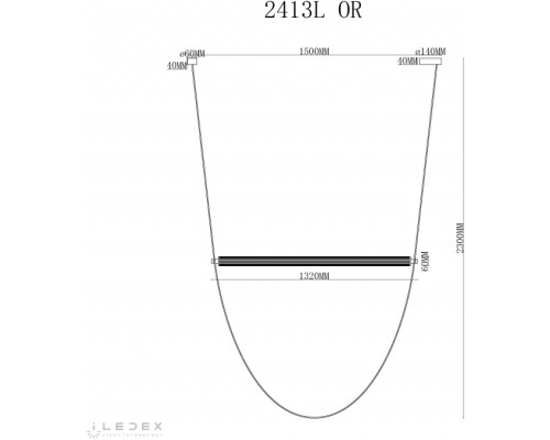 Подвесной светильник Rocks 2413L OR iLedex