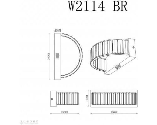Настенный светильник Woodstock W2114 BR iLedex