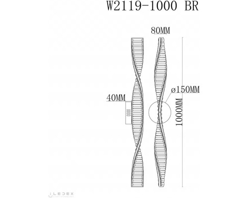 Бра Woodstock W2119-1000 BR iLedex