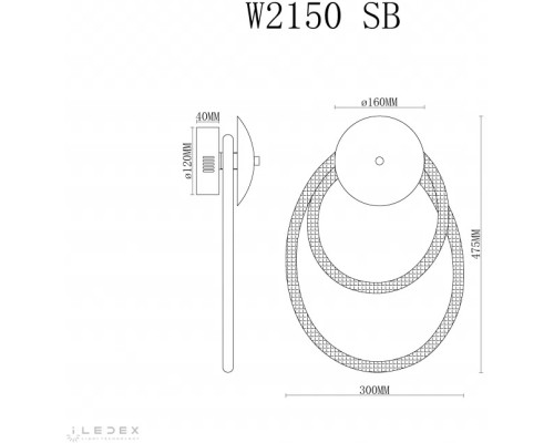 Настенный светильник Cross W2150 SB iLedex