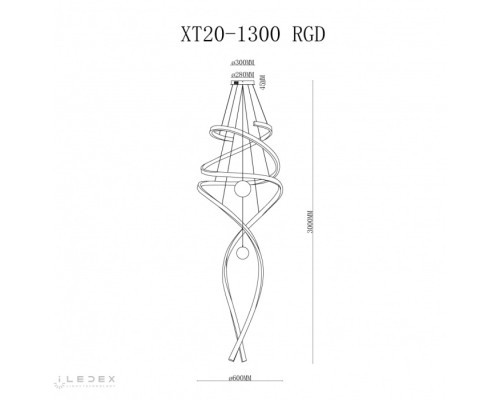 Подвесной светильник Axis XT20-1300 RGD iLedex