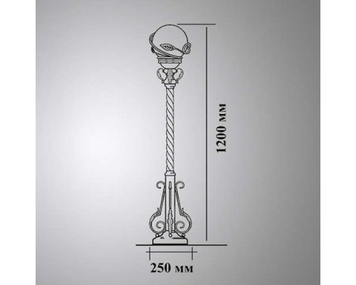 Наземный фонарь Галактика 24-002-ЧЗ Кузнечное дело