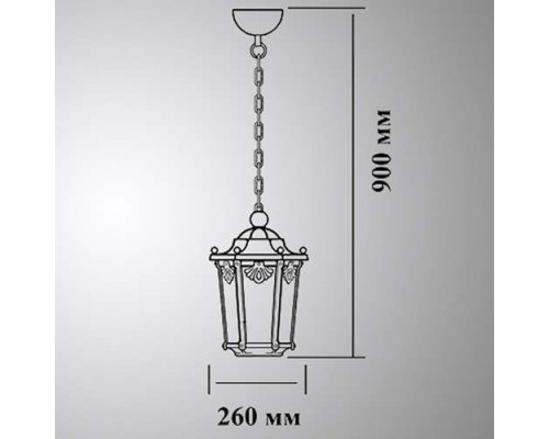 Уличный светильник подвесной Ретро 42-001-ЧЗ Кузнечное дело