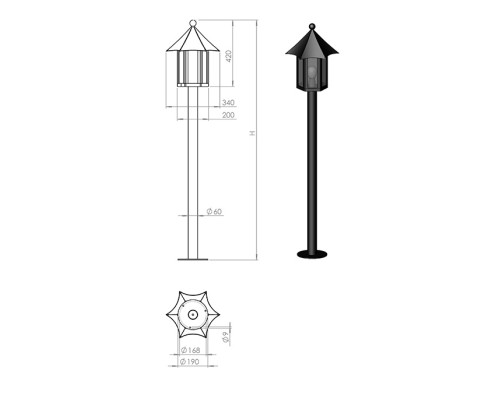 Наземный фонарь Milan 110-71/bgg-07 Русские фонари