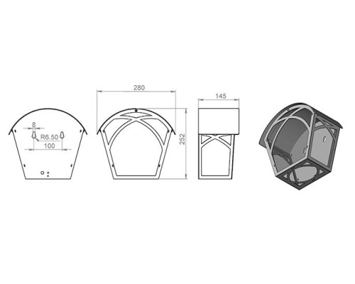 Настенный фонарь уличный Мадрид 140-12/b-11 Русские фонари