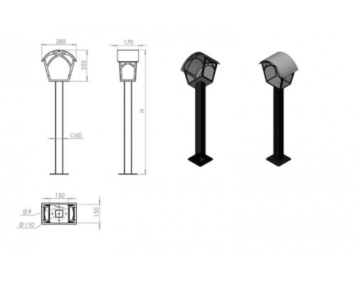 Наземный фонарь Мадрид 140-41/b-11 Русские фонари