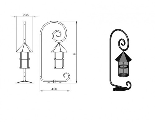 Наземный фонарь Valerie 150-52/bg-01 Русские фонари