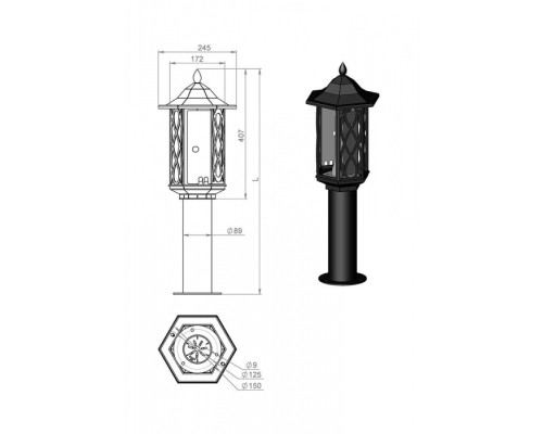 Наземный фонарь Гранд 170-40/brc-11 Русские фонари