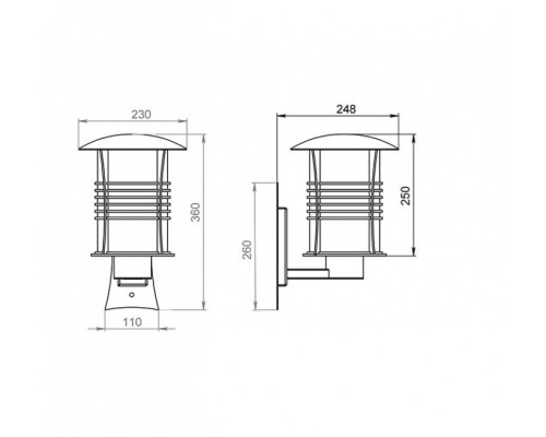 Настенный фонарь уличный Бордо 180-13/b-03 Русские фонари