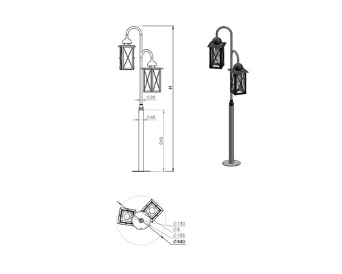 Наземный фонарь Baveno 260-42/bg-14 Русские фонари