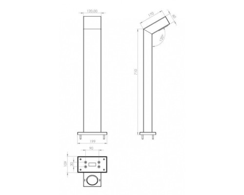 Наземный светильник Дартмур 290-32/gr Русские фонари