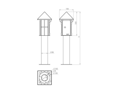 Наземный фонарь Monreale 320-41/bgg-11 Русские фонари