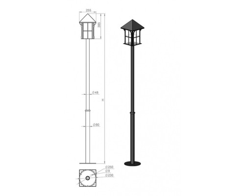 Наземный фонарь Monreale 320-63/bgg-11 Русские фонари