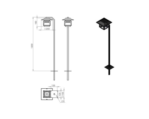 Наземный фонарь Novara 330-41/bg-11 Русские фонари