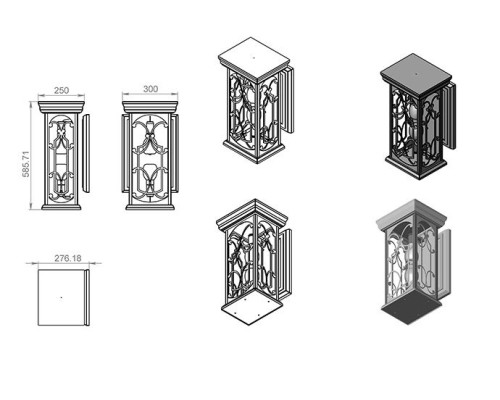 Настенный фонарь уличный Варна 370-12/bbc-11 Русские фонари