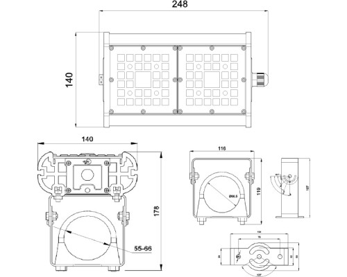 Прожектор уличный Галеон 21 CB-C0301040 Светон