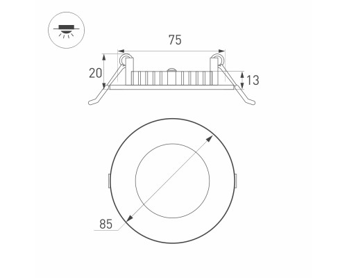 Светильник DL-85M-4W Warm White 020104 Arlight