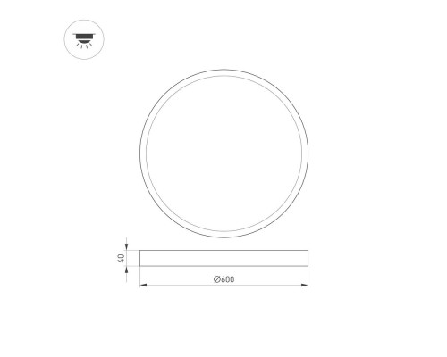 Светильник SP-BASIC-R600-48W Warm3000 (WH, 120 deg, 230V) 020524(1) Arlight