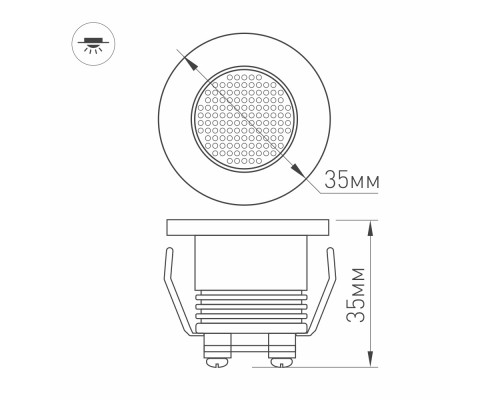 Светодиодный светильник LTM-R35WH 1W White 30deg 020751 Arlight