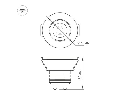 Светодиодный светильник LTM-R50WH 5W Day White 25deg 020755 Arlight