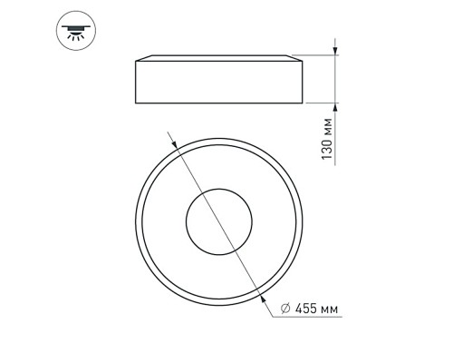Светильник SP-TOR-RING-SURFACE-R460-33W Warm3000 (WH, 120 deg) 022135(1) Arlight