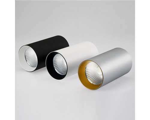 Светильник накладной SP-POLO-R85-1-15W Warm White 40deg (Black, White Ring) 022955 Arlight