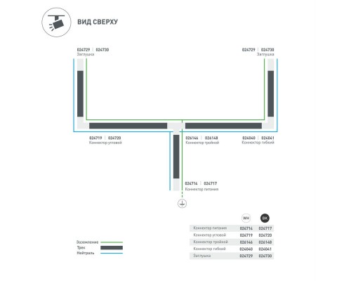 Коннектор тройной LGD-4TR-CON-EXT-R1-BK (C) 026148 Arlight