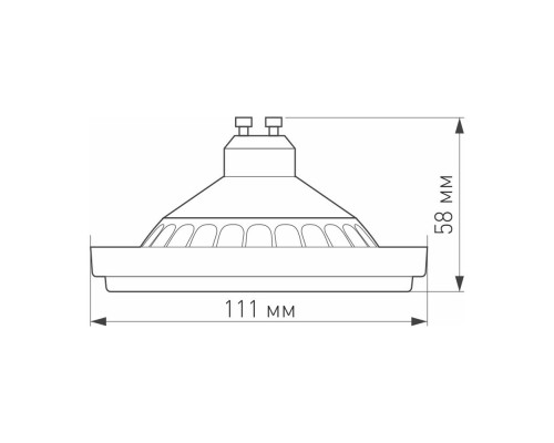 Лампа AR111-UNIT-GU10-15W-DIM Warm3000 (WH, 120 deg, 230V) 026890 Arlight