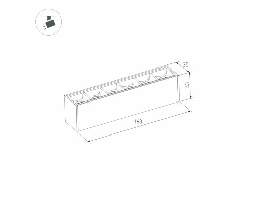 Светильник MAG-LASER-45-L160-6W Warm3000 (BK, 15 deg, 24V) 026935 Arlight