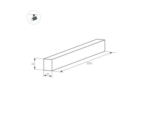 Трек MAG-TRACK-4563-2000 (BK) 028070(1) Arlight