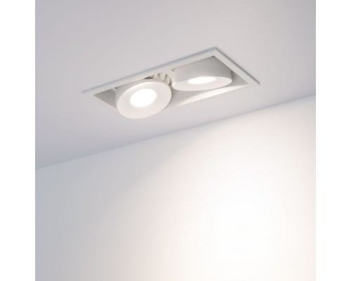 Светильник CL-SIMPLE-S148x80-2x9W Day4000 (WH, 45 deg) 028150 Arlight