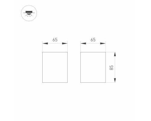 Светильник SP-ORIENT-SURFACE-TC-S65x65-10W Day4000 (WH, 30 deg, 230V) 031855 Arlight