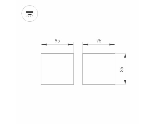 Светильник SP-ORIENT-SURFACE-TC-S95x95-20W Warm3000 (BK, 30 deg, 230V) 031866 Arlight