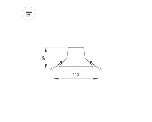 Светильник IM-STORM-R115-10W Day4000-MIX (WH, 80 deg, 230V) 032431 Arlight