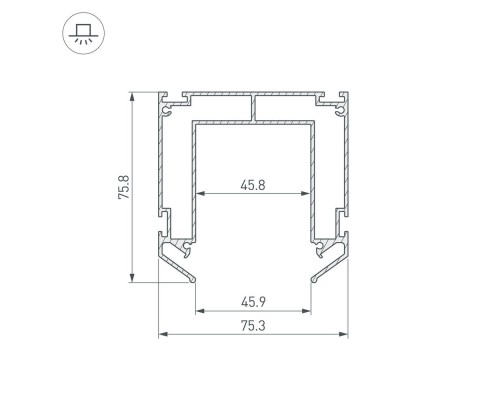 Профиль-держатель MAG-STRETCH-45-2000 032752(2) Arlight